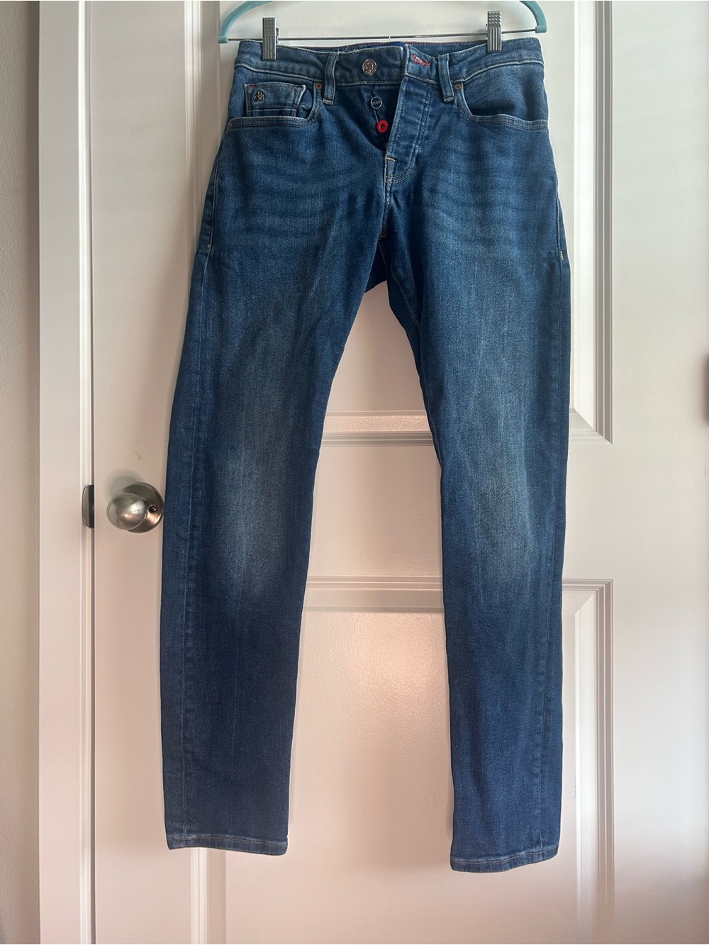 Scotch & Soda Men's Dark Blue Slim Straight Jeans